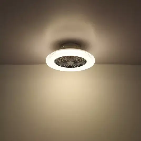 Wentylator lampa sufitowa CORUSSO 3654 Globo LED 45W 3000-6500K koło biały