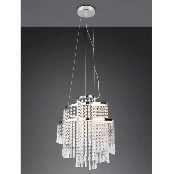 Kryształowy żyrandol Pomp R37341106 LED 30W 2700-6500K przezroczysty chrom