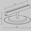 Magnetyczna sufitowa lampa Relax TR107-2-5W3K-W LED 5W 3000K biała czarna