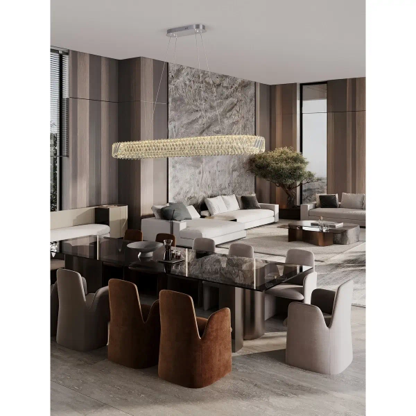 Owalna lampa wisząca CANLIRA LE45157 LED 82W 3000K przezroczysta