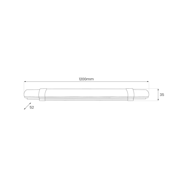 Sufitowa listwa do biura EK0851 LED 36W 4000K IP65 biała