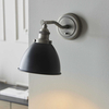 Metalowa lampa ścienna Franklin 98751 Endon do gabinetu cyna czarna