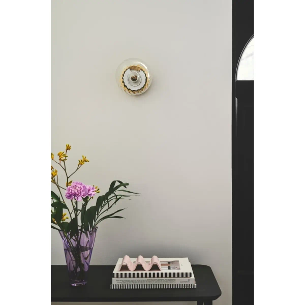 Szklany kinkiet ścienny CHISELL 2312111035 kulisty na przedpokój mosiądz