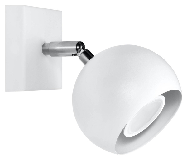 Kinkiet LAMPA ścienna SL.0437 regulowana OPRAWA reflektorek kula ball biała