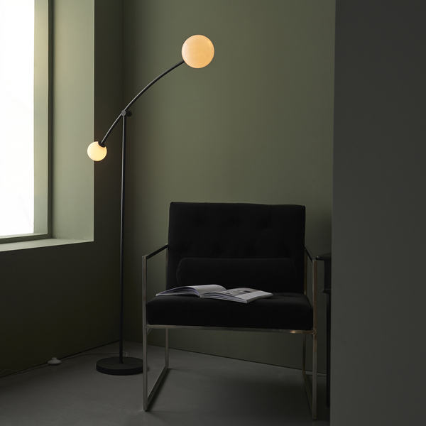 Designerska lampa stojąca L&-192604 Light& balls regulowana czarna