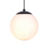 Lampa wisząca Savoy K-4921 szklana kula biała czarna