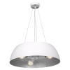 Lampa wisząca MORGAN MLP4477 Milagro salonowa OPRAWA okrągła biała srebrna