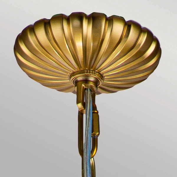 Wisząca lampa retro Adams FE-ADAMS-4P-BB Feiss przezroczysta mosiądz