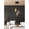 Wisząca lampa AGUDO 319430317 beżowa szara różowa 3x40W E27 z regulacją