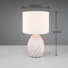 Nocna stołowa lampka Melva R51771031 ceramiczna do sypialni biały