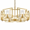 Lampa wisząca metalowa oprawa zwis na łańcuchu złoty BOWI OUTLET