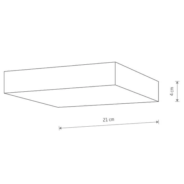 Przysufitowa lampa kwadrat Lid Square 10426 Nowodvorski LED 35W 3000K czarna