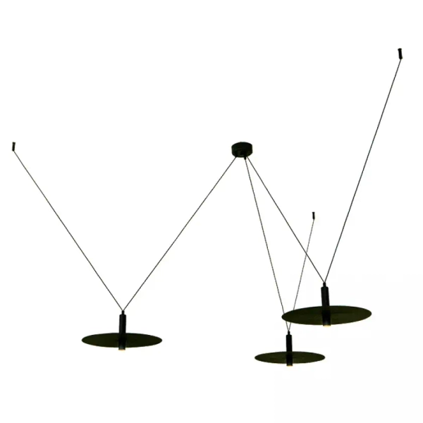 Potrójna wisząca lampa 23229 LED 21W 3000K okrągły czarny