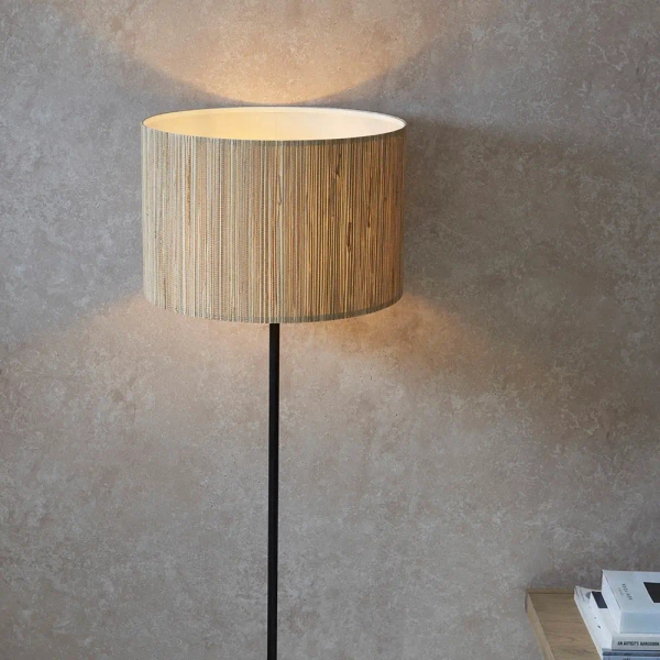 Podłogowa lampa Longshore 101694 boho beżowy czarny