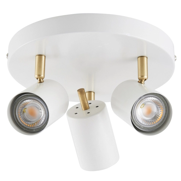 Lampa sufitowa Gull 59932 Endon reflektorki regulowane białe mosiądz