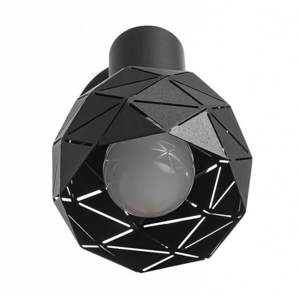 Regulowana LAMPA ścienna REUS LP-8069/1WS BK Light Prestige metalowa OPRAWA geometryczny kinkiet czarny