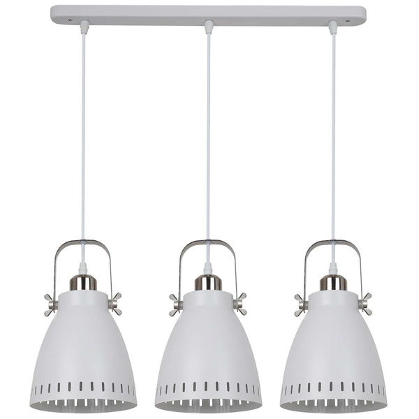 LAMPA wisząca FRANKLIN MD-HN8026S-3-WH+S.NICK Italux metalowa LISTWA industrialna OPRAWA zwis loft biały