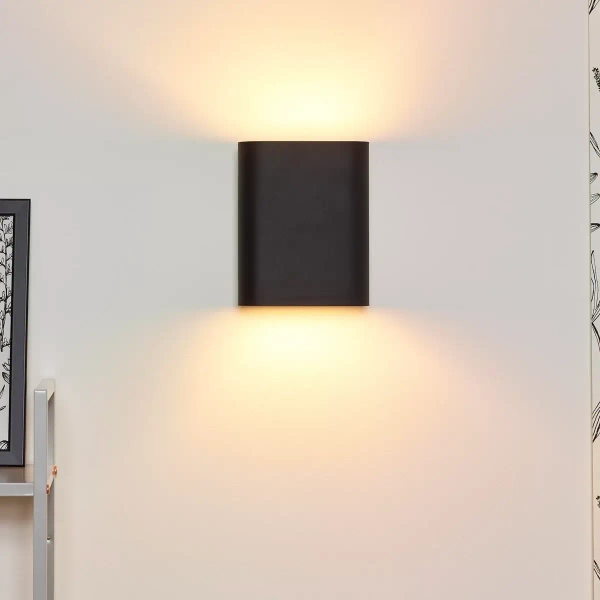 Kinkiet przyścienny OVALIS 12222/02/30 Lucide góra-dół czarny