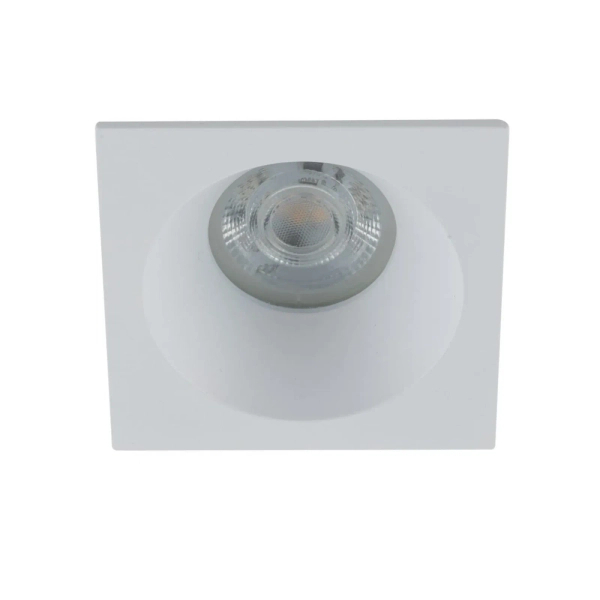 Sufitowe oczko wpuszczane PRISMA białe kwadratowe 1xGU10 IP65 10582