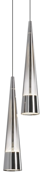 Podwójny kinkiet wiszący Sintesi P090WL-L24CH3K LED 24W regulowany chrom