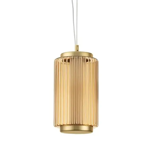 Szklana wisząca lampa TABRUNO LE45170 LED 10W 3000K bursztynowa