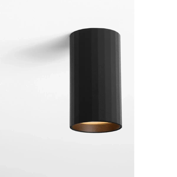 Sufitowa lampa ryflowana CARLOS czarna LE44394 1xGU10 tubka downlight