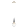 Lampa wisząca kula QN-MARILYN-MP metalowa szklana nikiel
