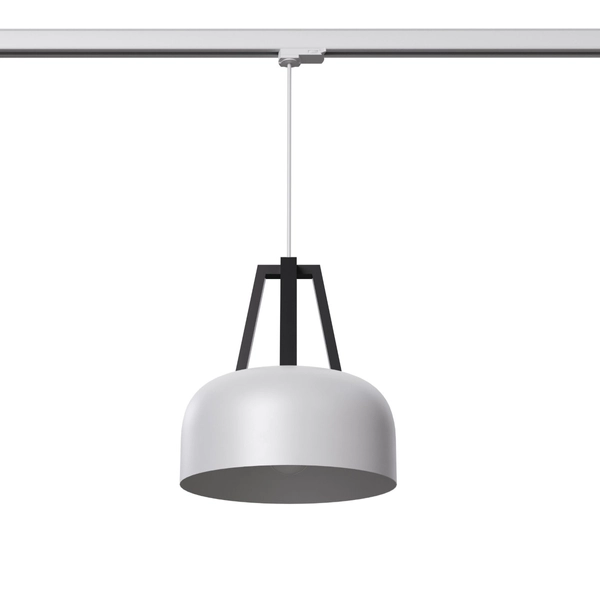 Lampa wisząca do szyny 3-fazowej kopuła CASCO MYL.00190 biały czarny