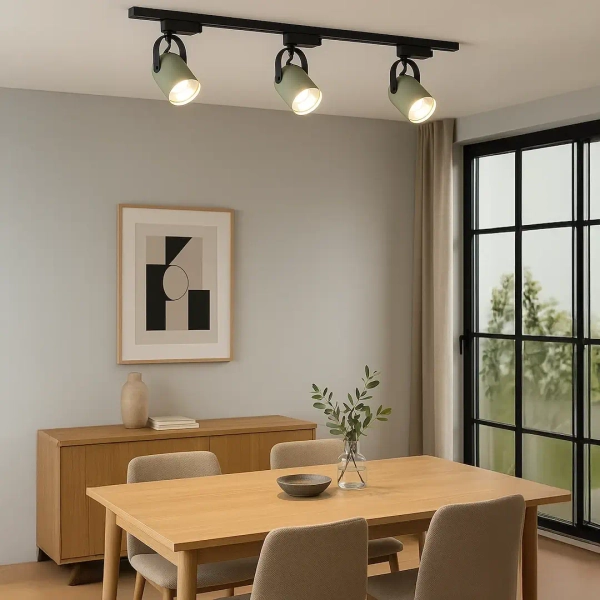 Lampa sufitowa szynowa 3-fazowa Quber Track ML2272 do biura zielony