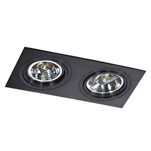 Kuchenna lampa podtynkowa Siro AZ2806 metalowa czarna