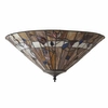 Witrażowa lampa sufitowa Bernwood 63948 Interiors Tiffany czarna kolorowa