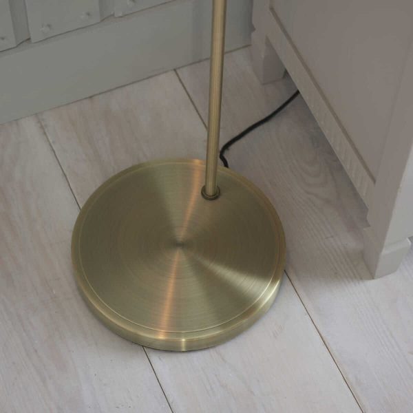 Salonowa lampa podłogowa Hansen 77860 Endon mosiądz przezroczysta