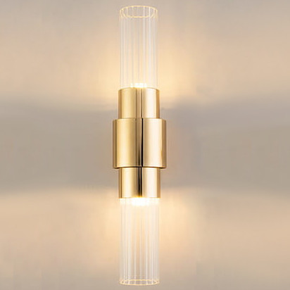 LAMPA ścienna CGGLASSTUBE COPEL szklana OPRAWA tuba kinkiet polerowany mosiądz