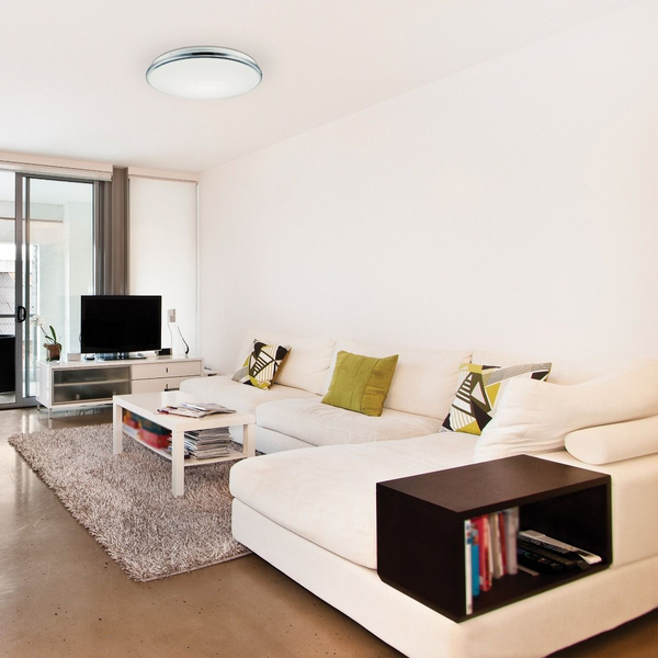 Ledowy plafon Bellis 12080021 sufitowa lampa 18W 4000K srebrna
