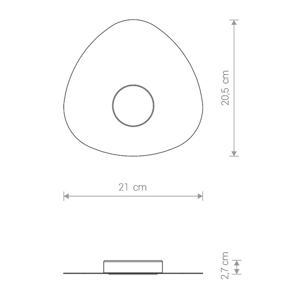 Czarna lampa sufitowa Organic 8303 minimalistyczna do sypialni
