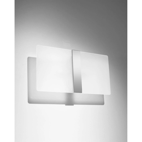 Ścienna lampa prostokątna SL.1006 kinkiet do jadalni biały