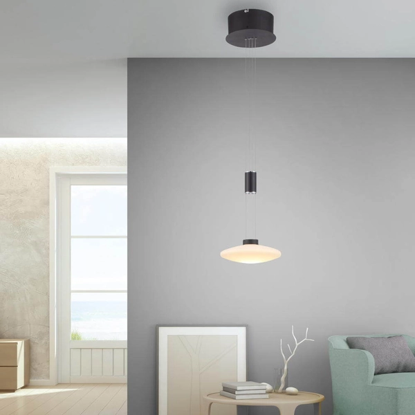 Lampa wisząca Lautada LED 7,5W 3000K z funkcją pamięci czarna