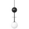 Drewniana lampa wisząca Oio OIA122P0 kula ball czarna biała