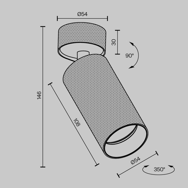 Natynkowa lampa z regulacja Artisan C082CL-01-GU10-B Maytoni czarny