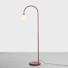 Kulista lampa stołowa Una 1116B15 szklana kula czerwona biała