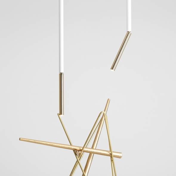 Nowoczesna lampa sufitowa STICK 1067PL_G_M Aldex tuba regulowana złota