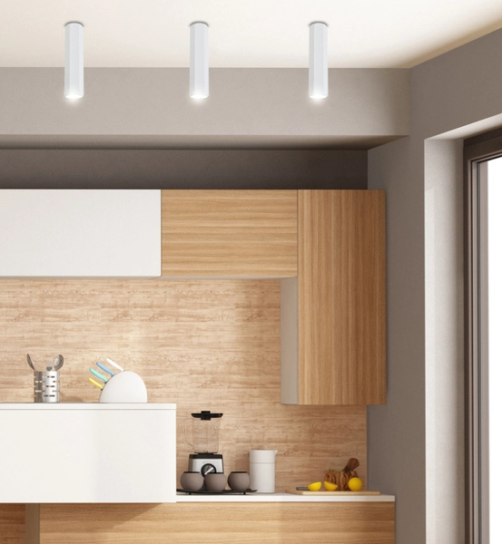 Sufitowa lampa industrialna 2282800 metalowa sześciokątny downlight biały