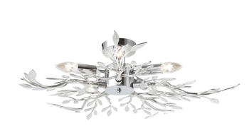 Nasufitowa lampa Flash 68541-5 do salonu listki chrom