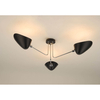 Sufitowa lampa metalowa Sebastian SEB0322 do salonu potrójna czarna