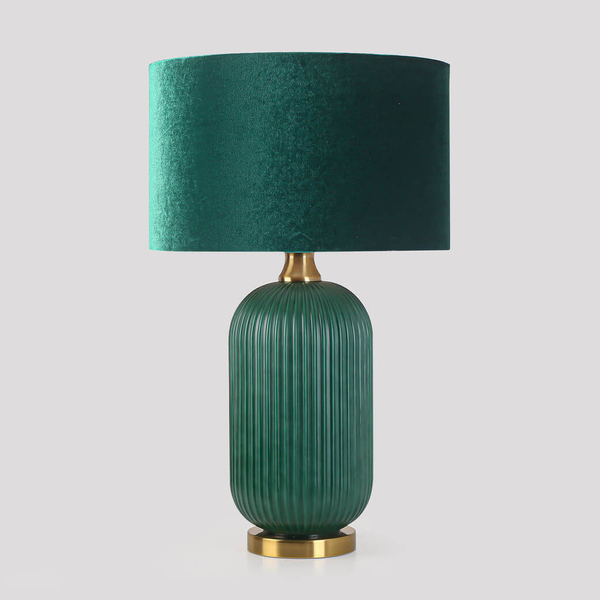 Abażurowa lampka stołowa Tamiza LP-1515/1T big green zielona złota