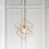 Wisząca lampa designerska L&-190032 Light& klatka druciana złota