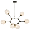 Lampa wisząca molekuły Modern orchid ST-1232-6 black transparent Step nad stół czarna