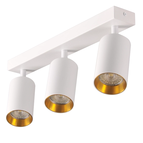 Sufitowa lampa reflektorowa Maribel 321213 Polux na listwie biała złota