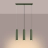 Ryflowana lampa wisząca KARBON SL.1613 potrójna oliwkowa