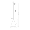 Lampa jadalniana zwis VESUVIO 41041 kompozyt minelany czarny miedziany